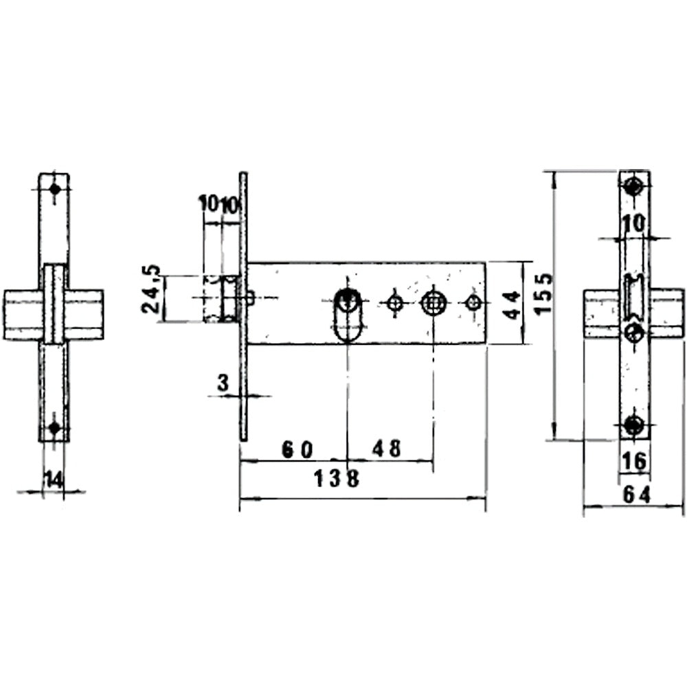 Cerradura lince 5577         ln/60 mm