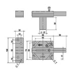 Lince 2930/HL bolt                brass-plated