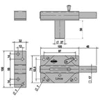 Lince 3930/hc Deadbolt Chrome