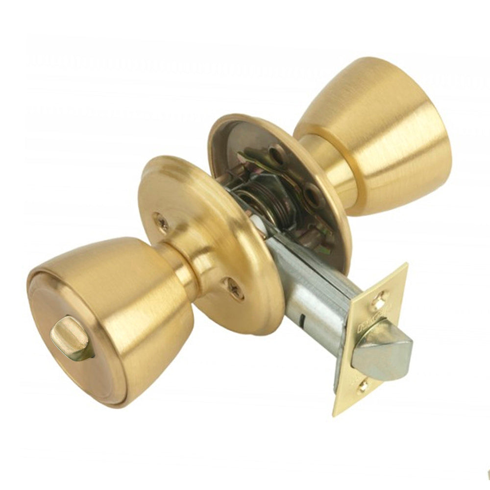 MCM 509B knob with brass-plated 60 mm backset