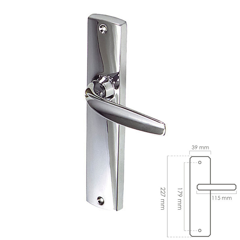 Juego manivelas para puertas "ayr" ref 540  cromo