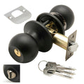 Pomo puerta wolfpack con llave con condena negro para entrada