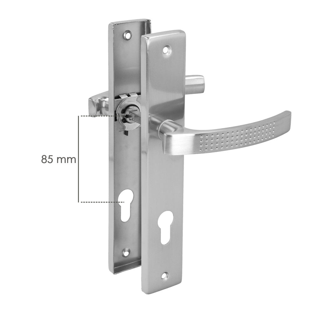 Pair of "Sena" door handles with keyhole
