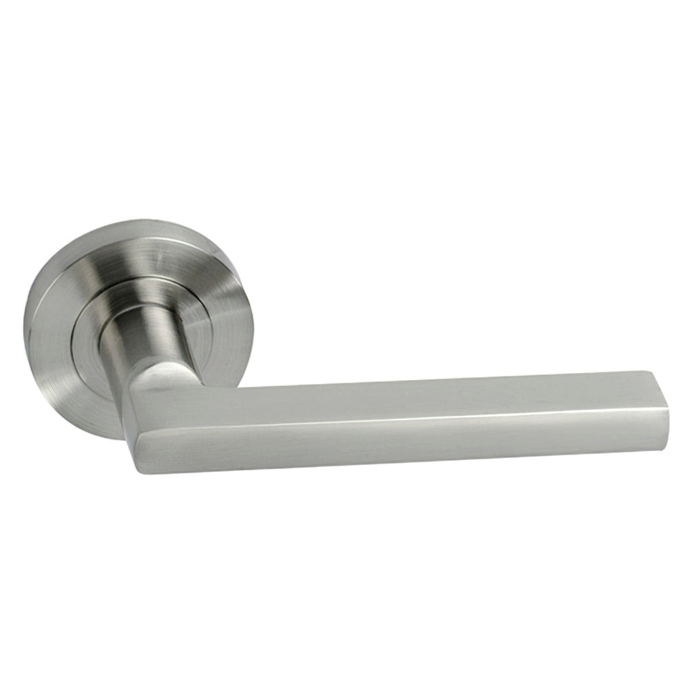 Door handle set, satin nickel "oryx roseta linea"