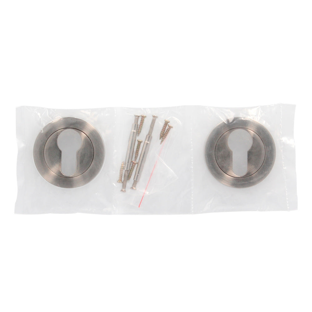 Oryx satin nickel pear-shaped escutcheon