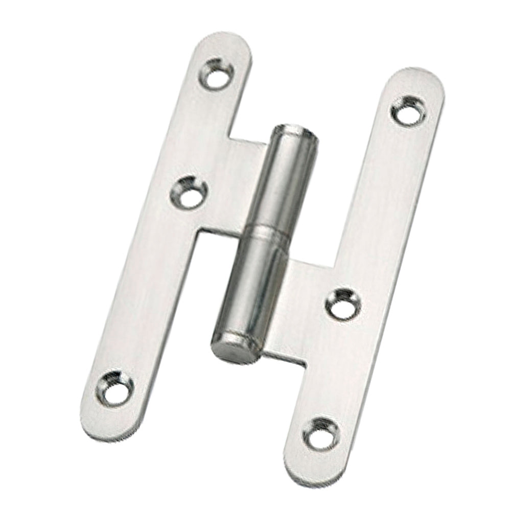 Nickel-plated round edge butt hinge without finial 100 mm right-hand