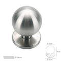 Spherical door knob in Oryx stainless steel finish