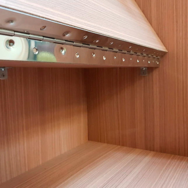 Bisagra piano hierro latonado 32 mm.  rollo 50 metros