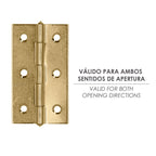 Dobradiça com acabamento em latão 5005 2-1/2"