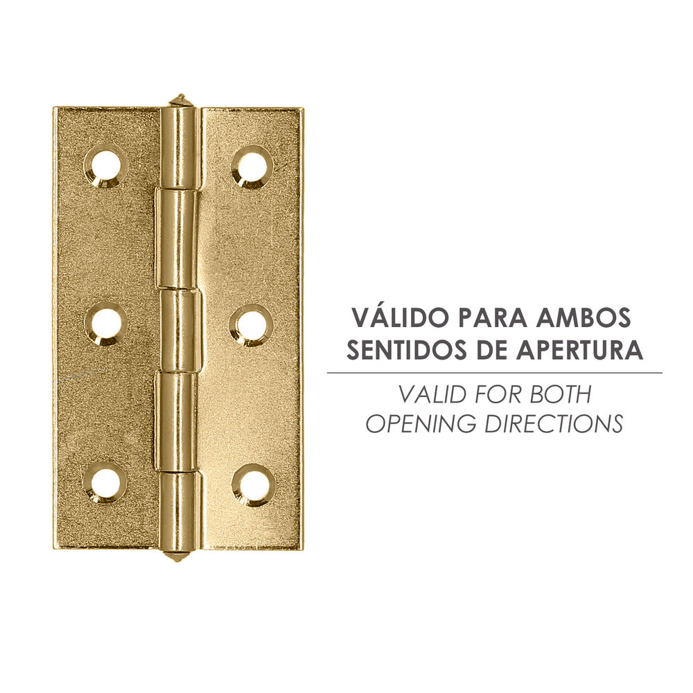 Hinge 5005 brass plated        2-3/4"