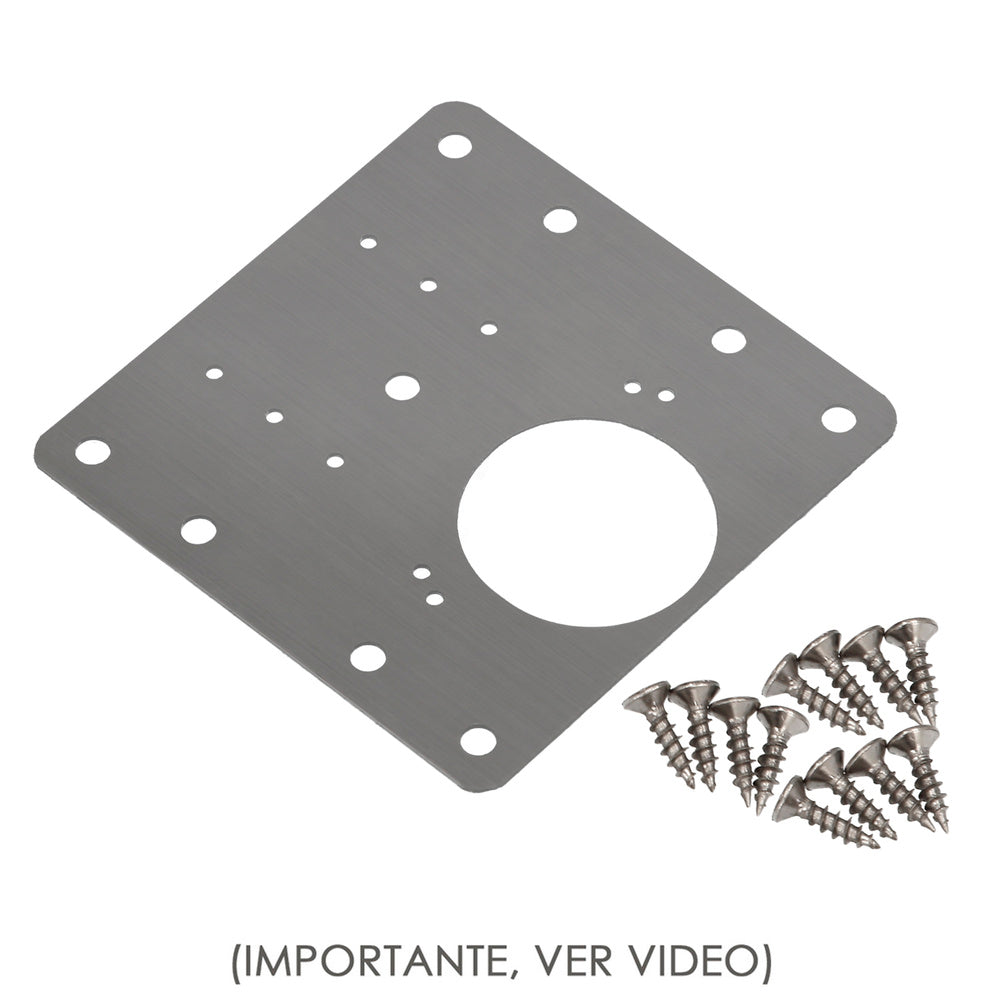 Placas de reparacion bisagras cazoleta 9x9 cm 1 piezas. Placa repara puertas, placa reparación bisagras mueble