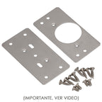 Placas de reparacion bisagras cazoleta 4,7x9 cm 2 piezas. Placa repara puertas, placa reparación bisagras mueble