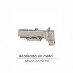 Bisagra de cazoleta recta ralentizada 35 mm. (cierre suave)