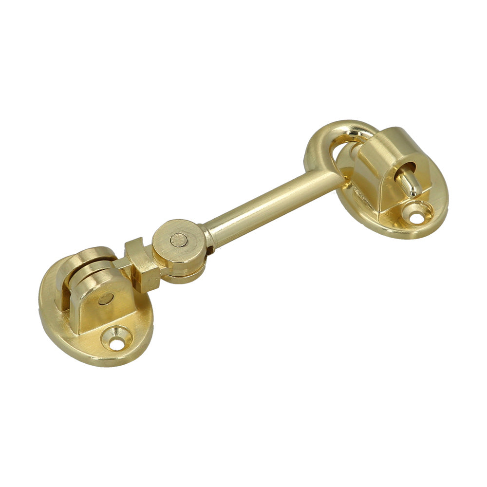Reinforced multi-purpose hasps with screws 100 mm polished brass