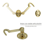 Reinforced multi-purpose hasps with screws 100 mm polished brass