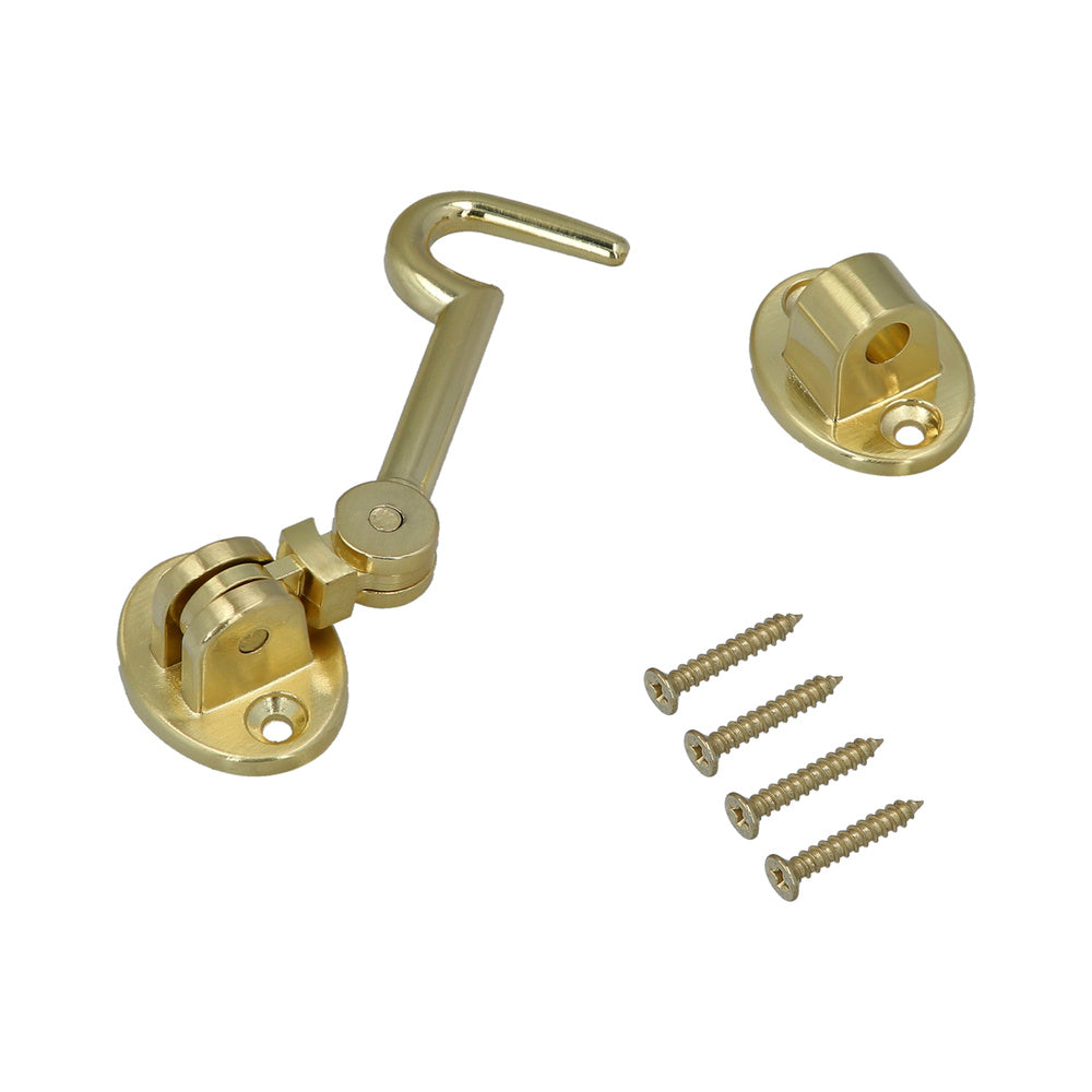 Reinforced multi-purpose hasps with screws 100 mm polished brass