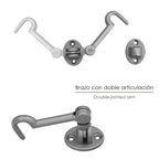 Reinforced multi-purpose hasps with screws, 100 mm, matte nickel-plated brass