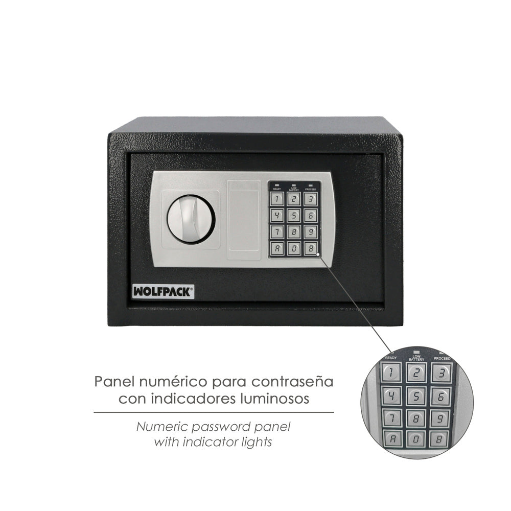 Electronic surface-mounted safe 31x20x20 cm