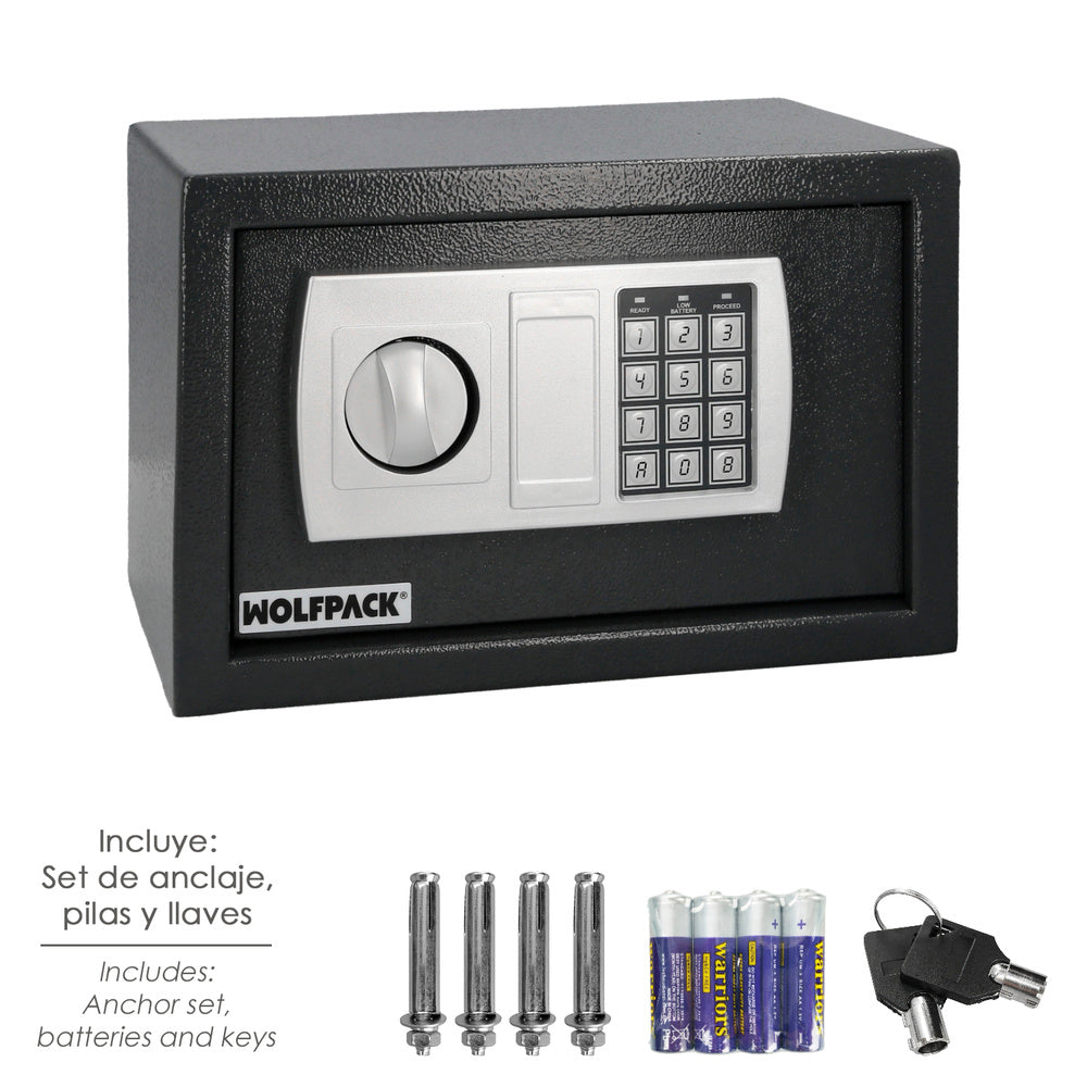 Electronic surface-mounted safe 31x20x20 cm