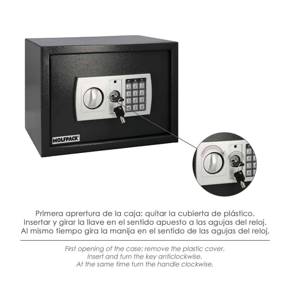Surface-mounted electronic safe 35x25x25 cm
