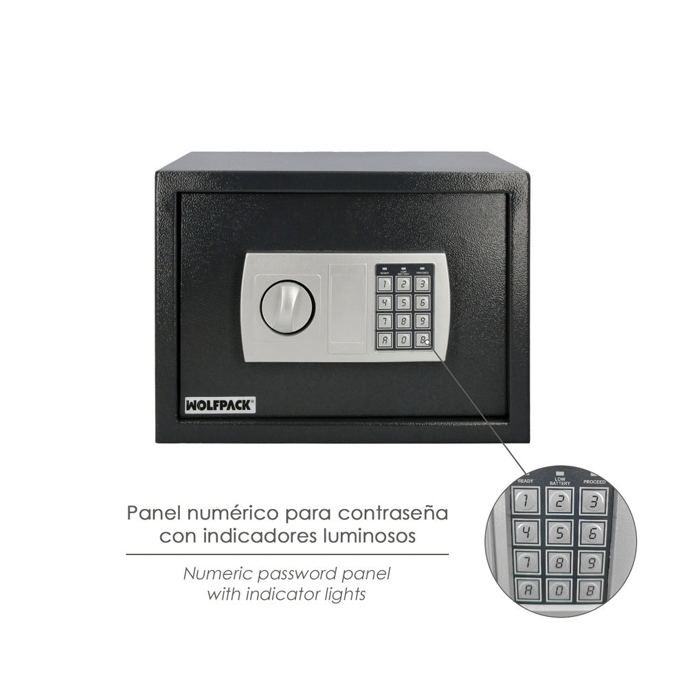 Surface-mounted electronic safe 35x25x25 cm