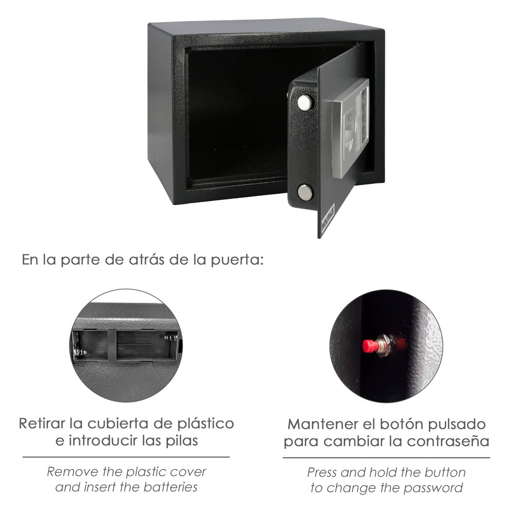 Surface-mounted electronic safe 35x25x25 cm