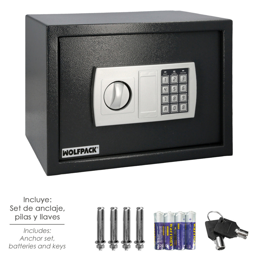 Surface-mounted electronic safe 35x25x25 cm