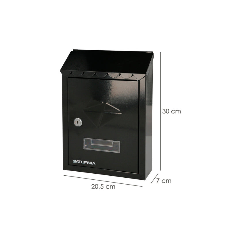 Buzon exterior residence 205 x 300 x 70 mm. negro