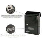 Outdoor mailbox residence 205 x 300 x 70 mm black