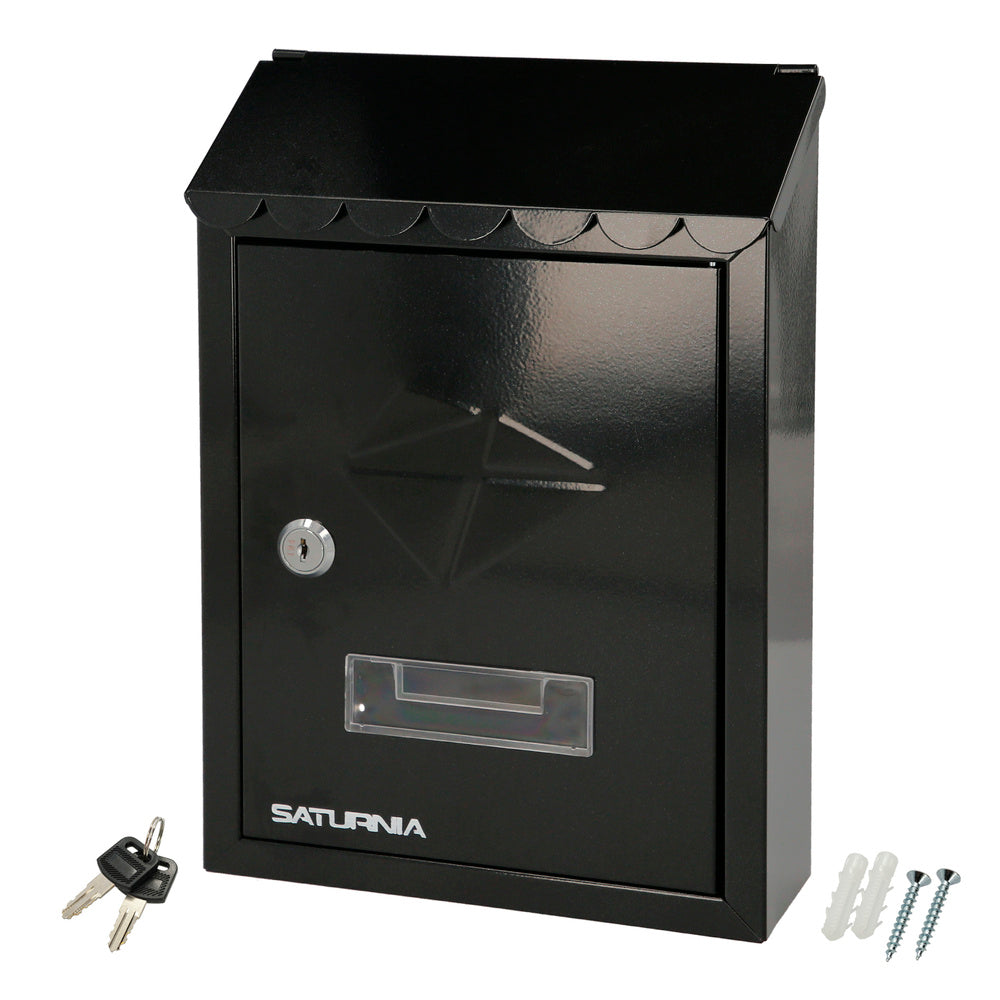 Outdoor mailbox residence 205 x 300 x 70 mm black