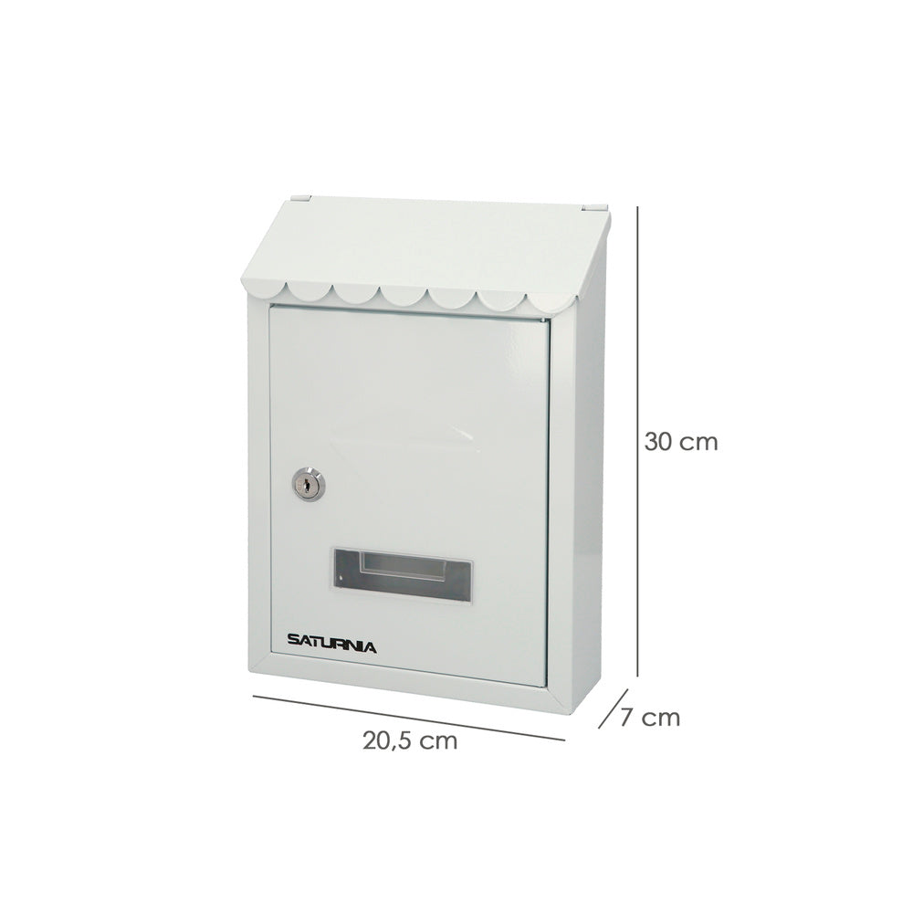 Outdoor mailbox 205 x 300 x 70 mm white