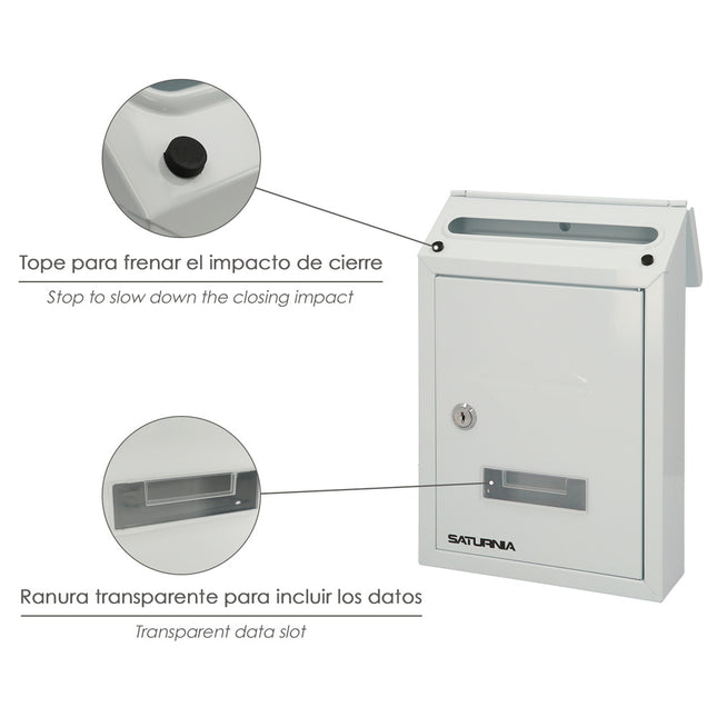 Buzon exterior 205 x 300 x 70 mm. blanco