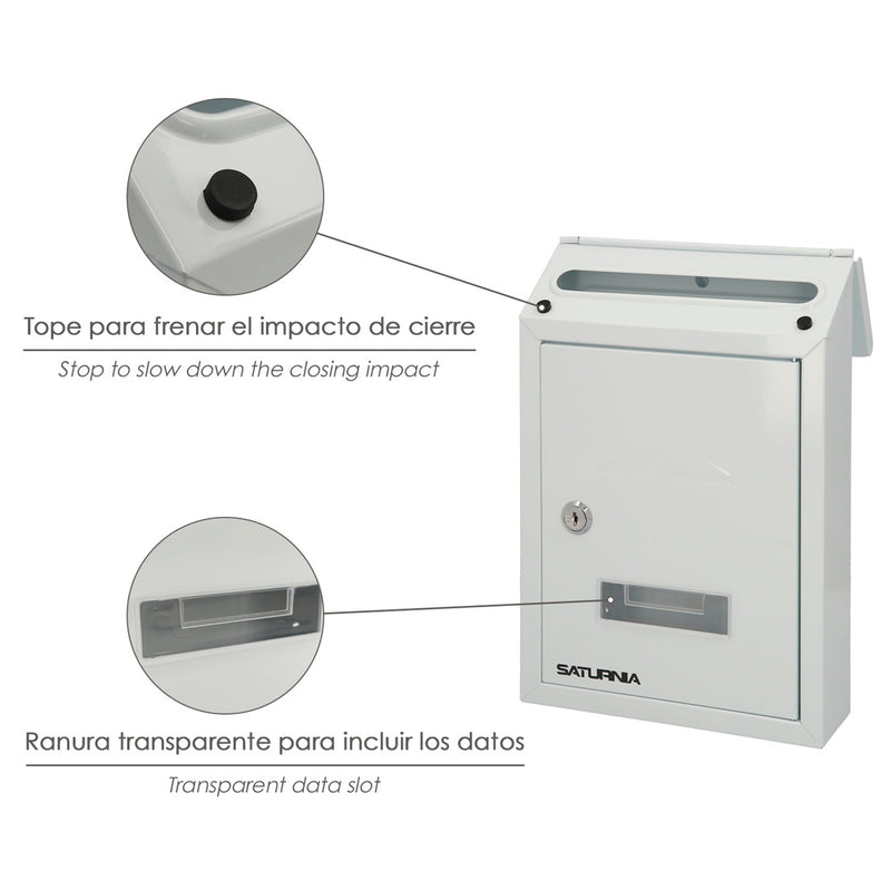 Buzon exterior 205 x 300 x 70 mm. blanco