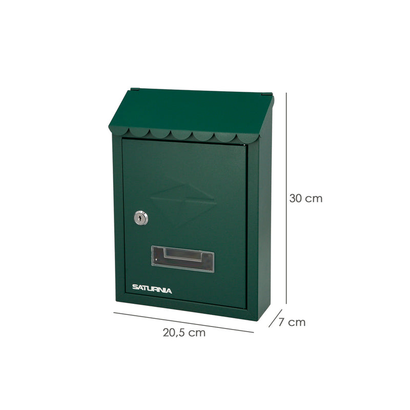 Buzon exterior 205 x 300 x 70 mm. verde
