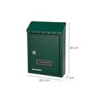 Caixa de correio exterior 205 x 300 x 70 mm verde