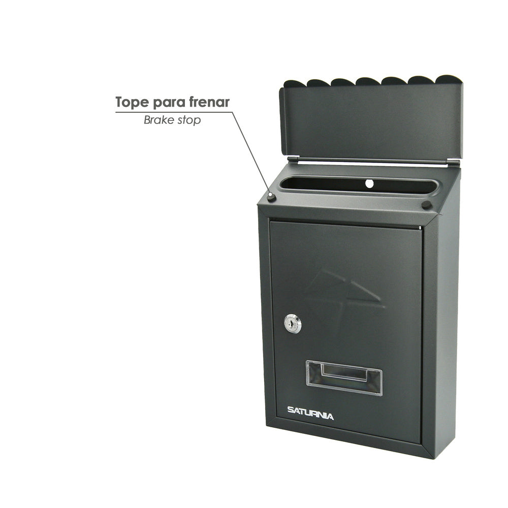 Buzón exterior 205 x 300 x 70 mm. Gris
