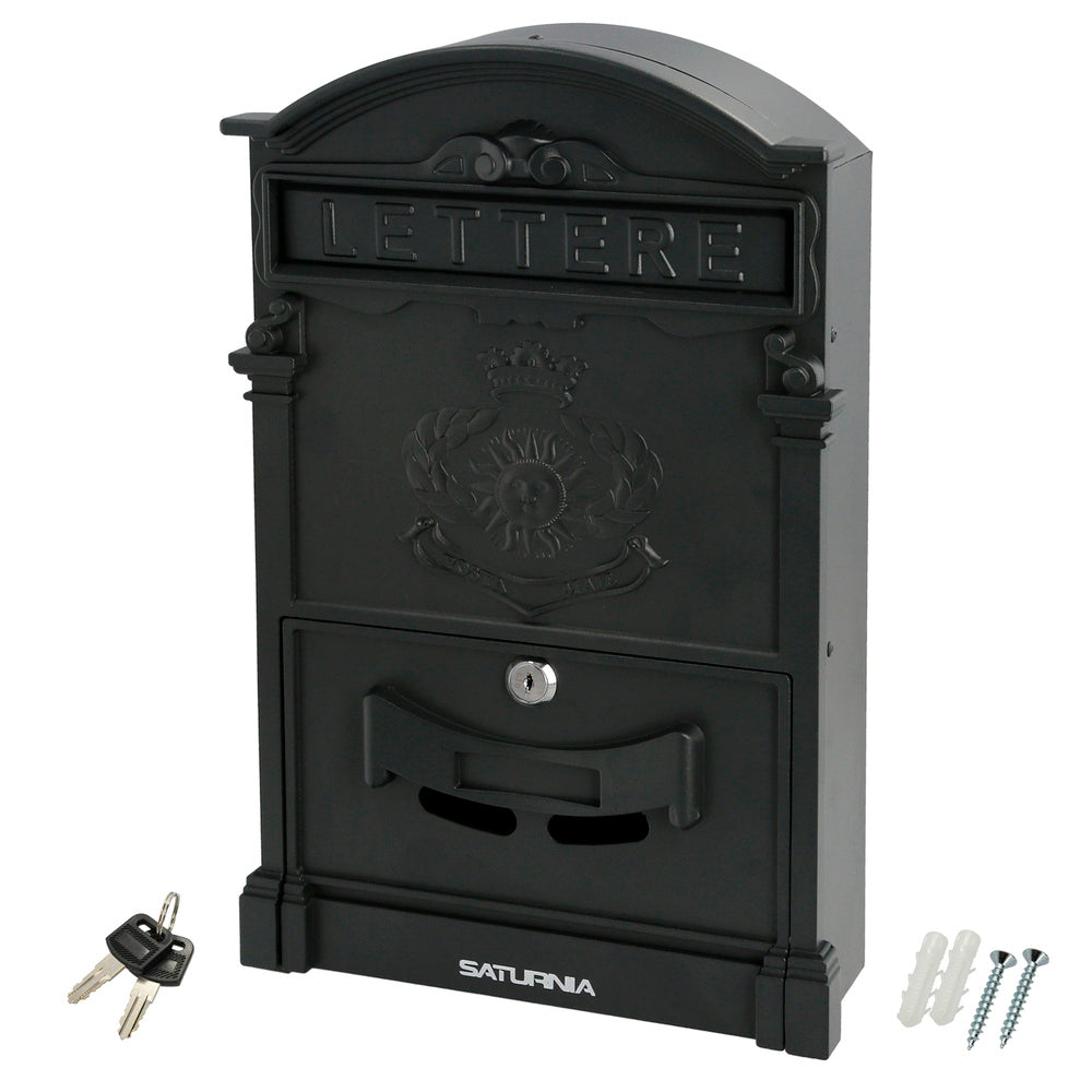 Cast aluminum garden mailbox palace anthracite gray 255 x 410 x 90 mm