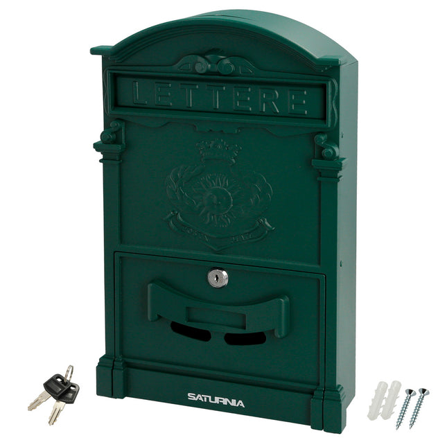 Buzon jardín aluminio fundido verde palace 255 x 410 x 90 mm