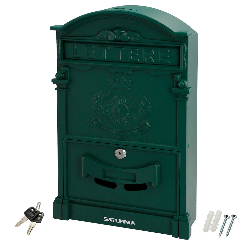 Palace green cast aluminum garden mailbox 255 x 410 x 90 mm