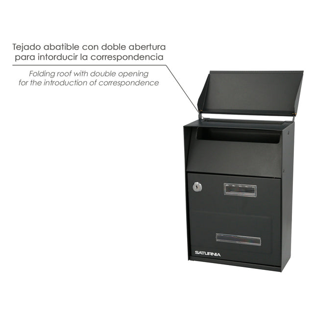 Buzon exterior country gris oscuro 215 x 320 x 105 mm