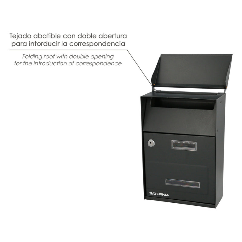 Buzon exterior country gris oscuro 215 x 320 x 105 mm