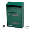 Caixa de correio exterior campestre verde 215 x 320 x 105 mm