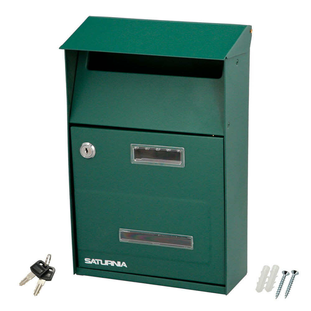 Green country outdoor mailbox 215 x 320 x 105 mm