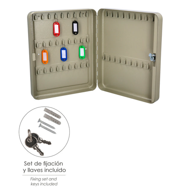 Armario de seguridad para llaves para 45  llaves, armario seguridad llaves, armario llavero, 6x24x30 cm