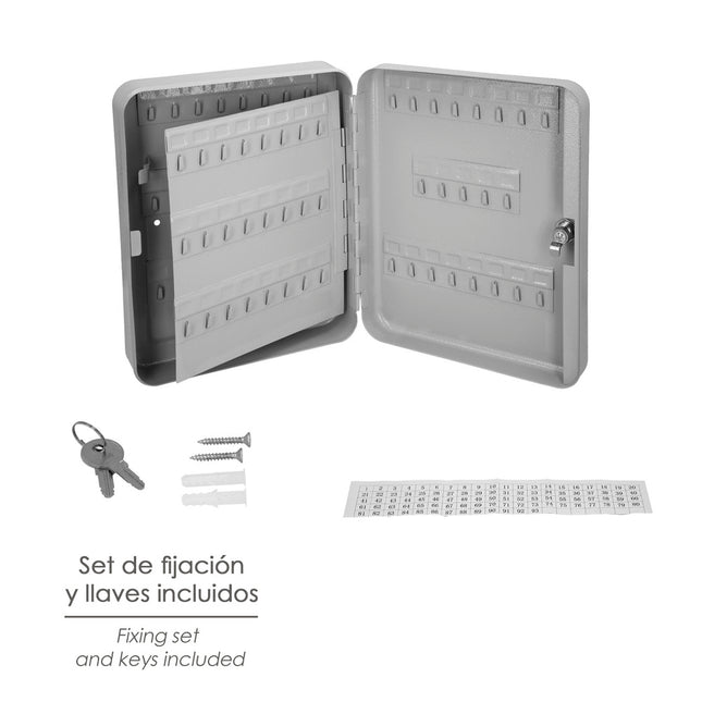 Armario de seguridad para llaves para 93  llaves, armario seguridad llaves, armario llavero, 6x24x30 cm