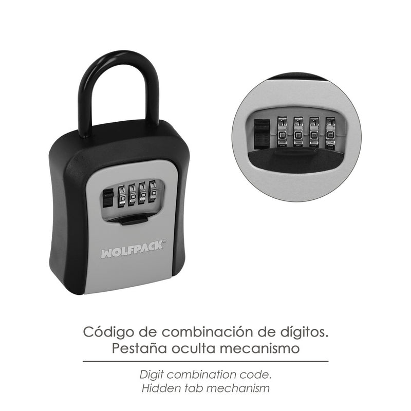 Caja seguridad llaves con arco 175x95x40 mm, 4 digitos. caja llaves, caja llaves calle, caja de llaves pared, caja llaves codigo