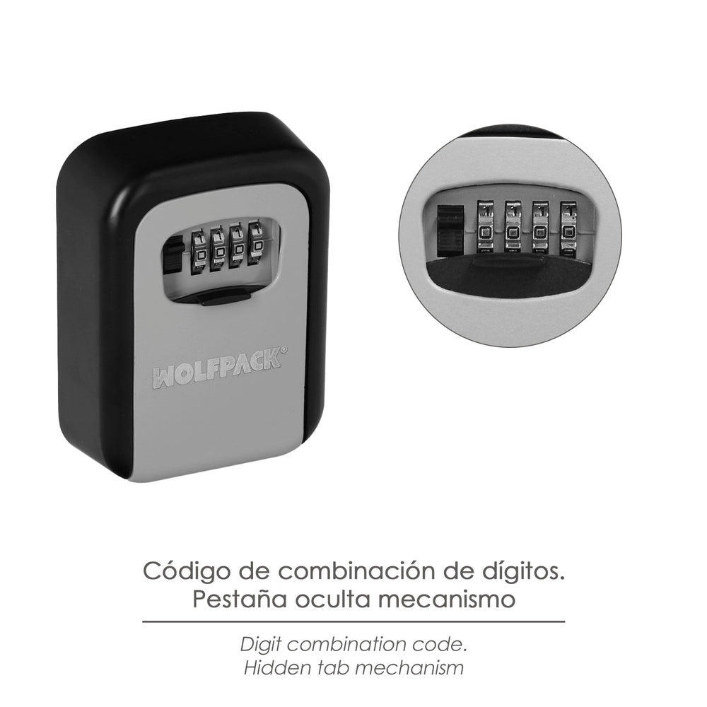 125x95x40 mm 4-digit key security box. Key box, outdoor key box, wall-mounted key box, code key box
