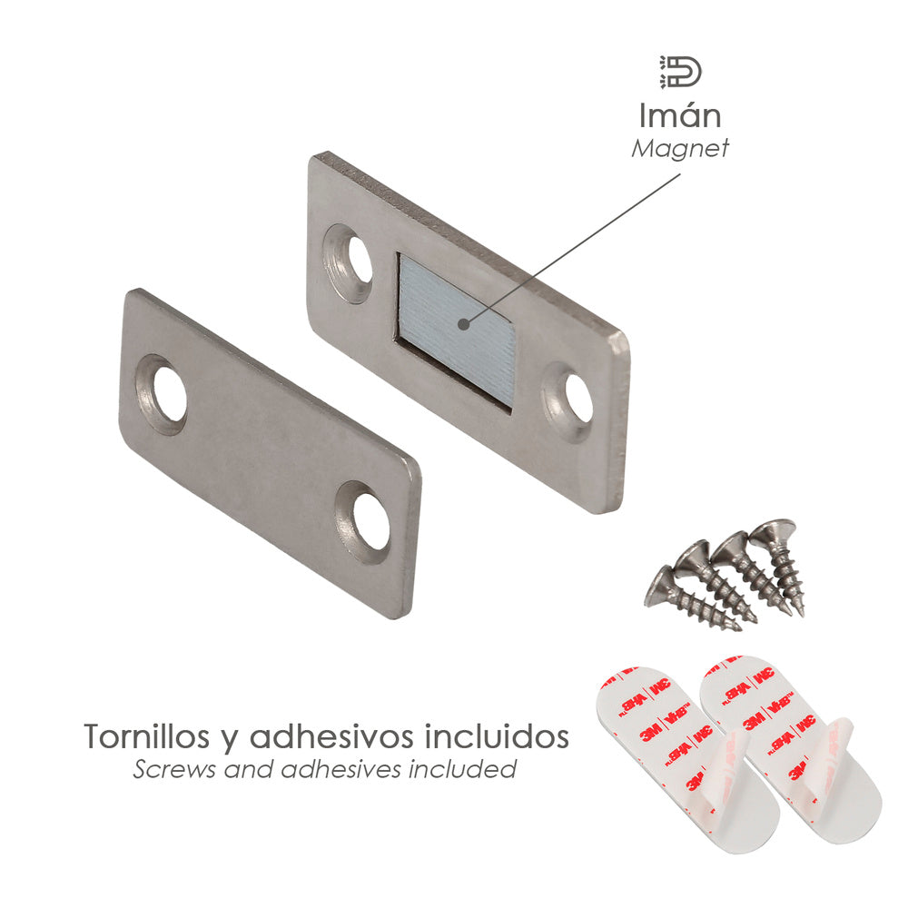 Cierre iman universal atornillable/ adhesivo para puertas / cajones / frigorificos / armarios.