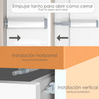 Cierre imán para puerta armario presión magnética. Pack 2 piezas cierre puerta, cierre cajón, cierre mueble, cierre amortiguador