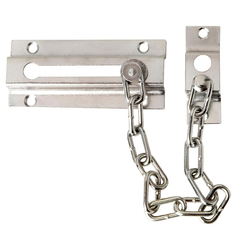 Silver door security chain (1 piece blister pack)